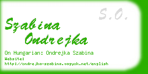 szabina ondrejka business card